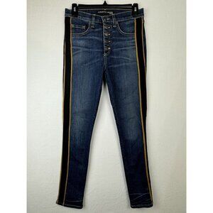 Veronica Beard size 26 Debbie Tuxedo Stripe Crop Skinny Jeans J1690124 stretch